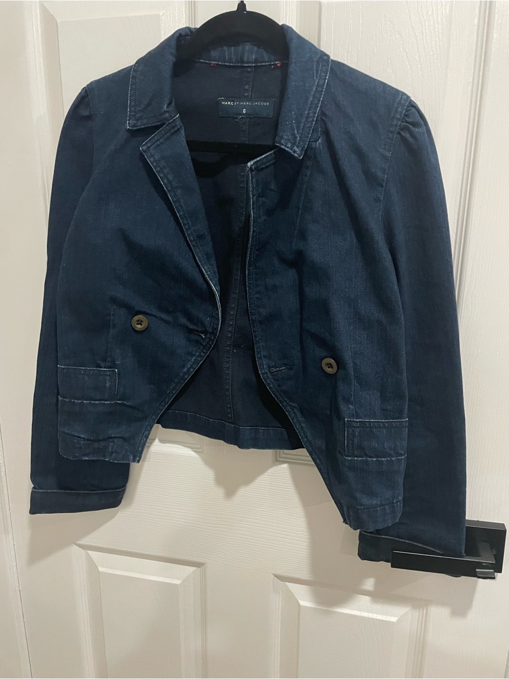 Vintage Marc by Marc Jacobs denim button blazer size 6